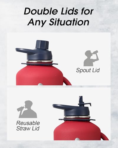 Image of Coolflask 64 oz Water Jug with Handle, Half Gallon Insulated Water Bottle