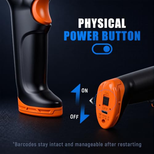Image of Tera Barcode Scanner Wireless with Stand: 1D 2D QR with Power Switch, D6100