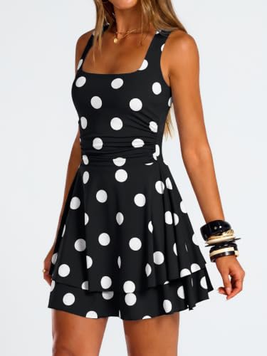 Image of Trendy Queen Women Mini Summer Party Homecoming Beach Vacation Sun Dresses