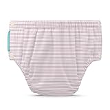 Charlie Banana Reusable Easy Snaps Swim Diaper, Pencil Stripes Pink, X-Large
