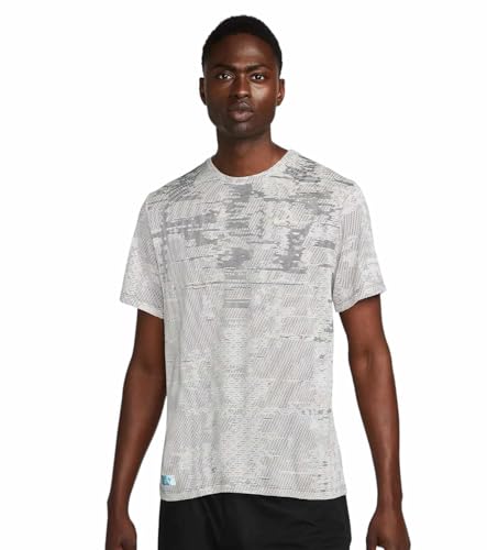 Nike Men's Dri-FIT ADV Run Division Techknit Short-Sleeve Running Top L Gray, Grey