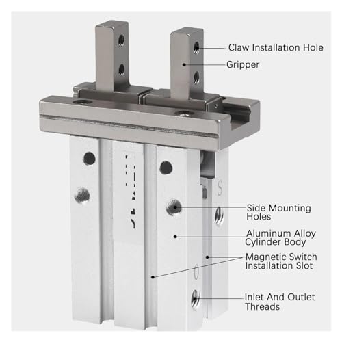 Cylindre à doigt pneumatique HFK-32 pour robotique et tri automatisé - 6