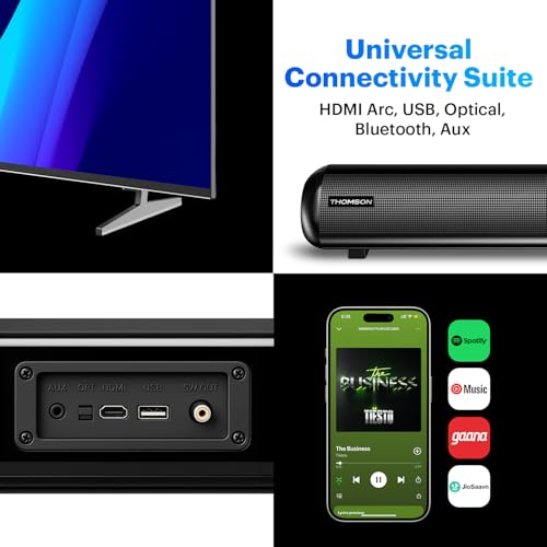 Image of Thomson 120 Watt Bluetooth Soundbar with Subwoofer I Alphabeat120, Bass Woofer, Home Theatre Speaker System BT v5.1 120 W