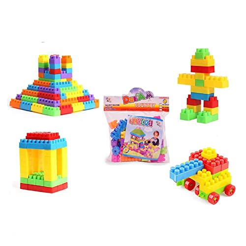 Storio DIY Puzzle Building Blocks Game Toys for Kids Educational Blocks Learning Puzzle Learning Toy for Kids (45+ Pcs),Multicolor