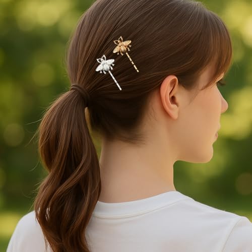 Épingles à cheveux abeille pour mariage et festival : l'accessoire coiffure bohème chic