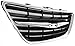 Evan-Fischer Grille Assembly Compatible with 2003-2007 Saab 43711 Center Chrome Shell/Painted Black Insert Convertible/Sedan/Wagon