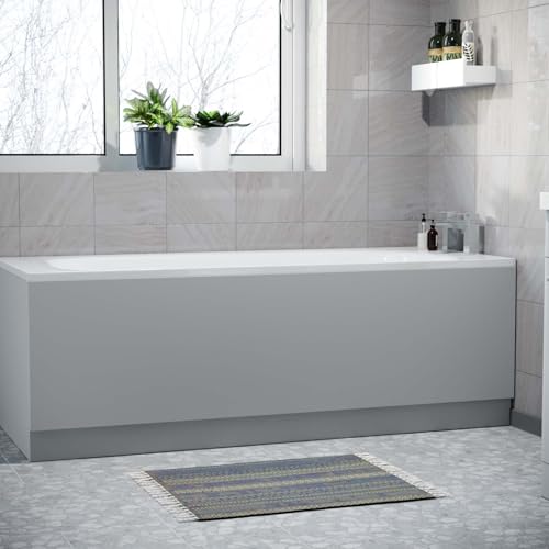 Nes Home Matt Grey 1800mm Water Proof Durable PVC Front Bath Panel 15mm Thick