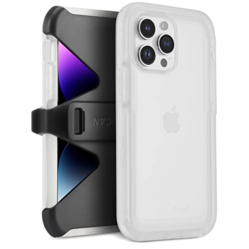 Image of Pelican Voyager Series - iPhone 13 Pro Case - 18ft Military Grade Drop Protection, Compatible with Wireless Charging - with Belt Clip Holster - Heavy Duty, Rugged, Anti Yellowing - Clear