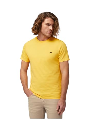 Harmont & Blaine Camiseta de manga corta con logotipo en contraste INL001021223, amarillo, M