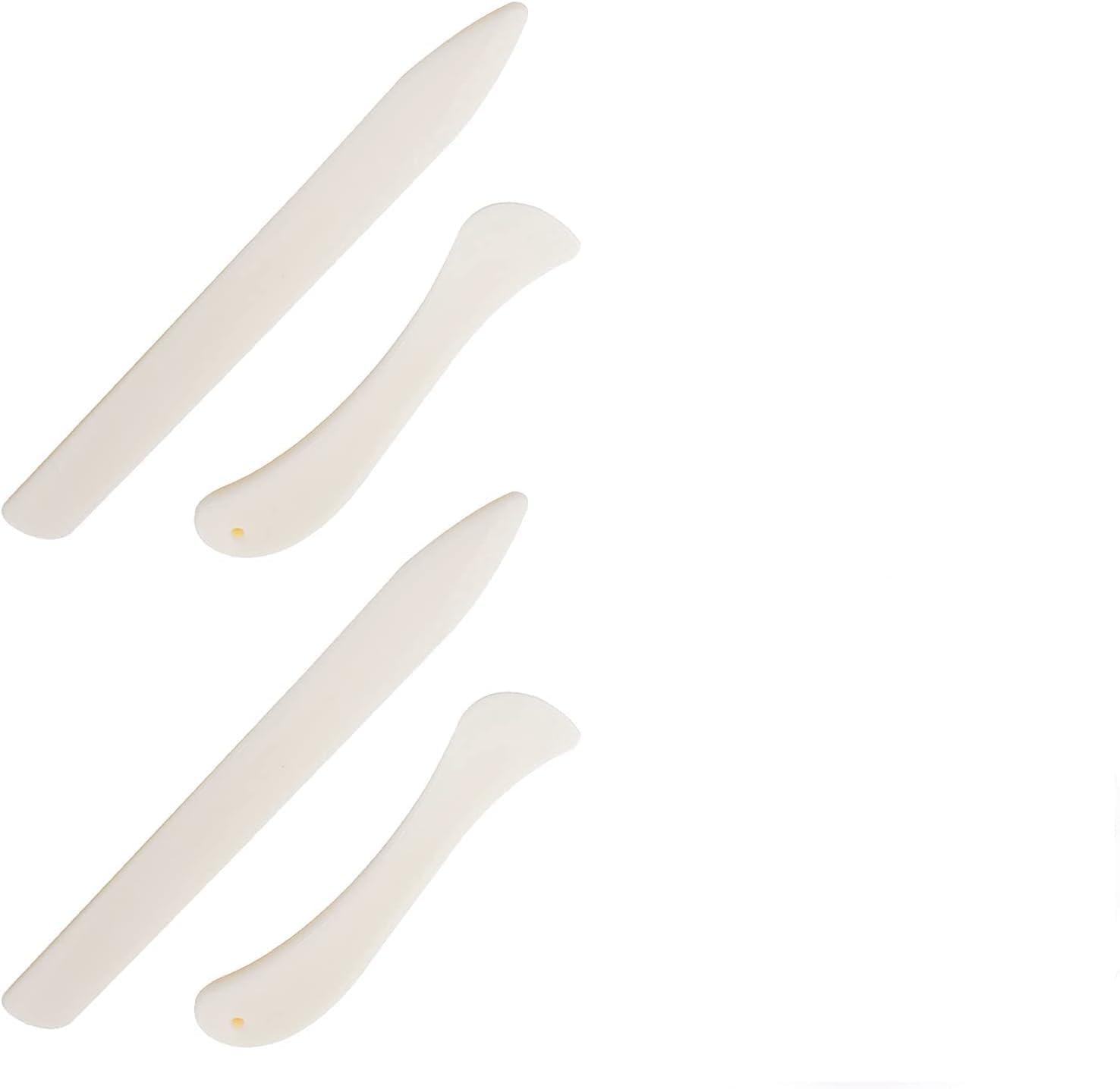EVALUEMART Paper Creaser 2 Piece Set Bone Folder Crease Marker Tool for Card Making Scrapbooking Box Folding Origami Craft Smooth Edge Durable Lightweight Kit Cream-image-34
