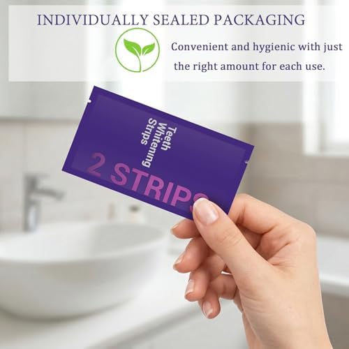 2 Box Purple Whitening Strips, Purple Teeth Whitening Strips, Removes Surface Stains, Effective Natural Shine, Enamel Safe, Portable for Daily Use — view 5
