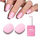 Goolich Vernis Semi Permanent Clair Rose, 15ML Sans HEMA & TPO Vernis Gel UV Semi Permanent Rose Pâle Doux Printemps-été Conçu pour le Nail Art, Manucure en Salon