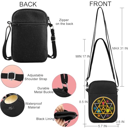 JNIAP Symbols Of Time Crossbody Bag Video Game Gifts Gate Of Time Gifts Video Gamer Shoulder Bag2