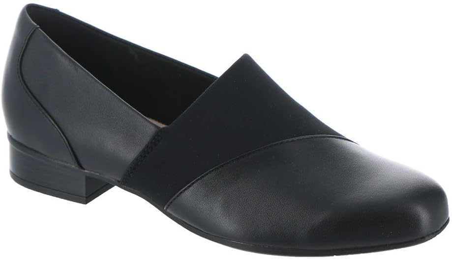 Clarks Women's Juliet Gem Loafer, Black Leather, 5