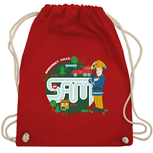 Feuerwehrmann Sam Tasche - Emergency calls - Sam - Venus - Unisize - Rot - Alarm - WM110 - Turnbeutel und Stoffbeutel aus Baumwolle
