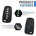 WORCAS 2 Pcs Key Fob Cover Case Compatible with Ford Focus ST Fusion Mustang Mustang Cobra & Compatible with Lincoln Aviator Continental Corsair Nautilus Navigator 5 Button Keyless Entry Remote