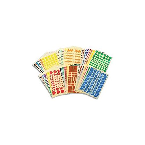 Gommettes géométriques pour l'école maternelle et les ateliers de collage en lot de 48