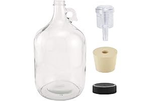 North Mountain Supply 1 Gallon Glass Fermenting Jug with Carboy Airlock