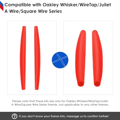 Image of BLAZERBUCK Replacement Temple Sleeves Ear Socks for Oakley Whisker /Juliet /A Wire Sunglass - Red