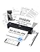 iDPRT MT610pro Portable Thermal Printer for Travel, 300DPi A4 Small Wireless Printer for Office, Homework, Study, Notes with 300DPI Density, Compatible with iOS, Android, Tablet & Laptop- Black