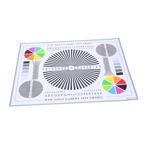 KONTONTY Lens Test Chart and Camera Focus Alignment Wheel Card for Cctv Installation Calibration, 40x30cm Adhesive Security Calibration Tool
