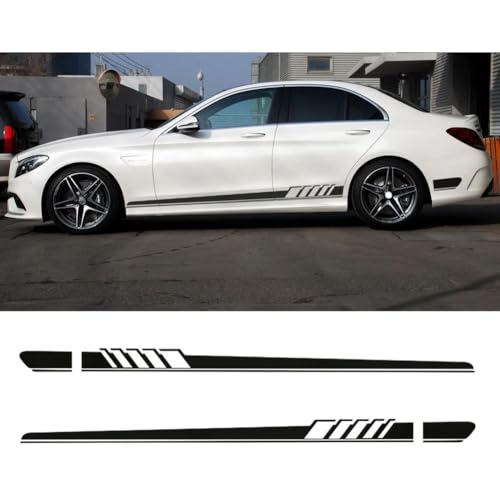 Pegatinas de vinilo para falda lateral de coche Mercedes Clase C W204 W205
