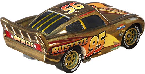Disney Pixar Cars Lightning McQueeen Gold Spielzeugauto Charakter, Geschenk für Kinder ab 3 Jahren (Mattel GYG27), Bunt – Bild 4