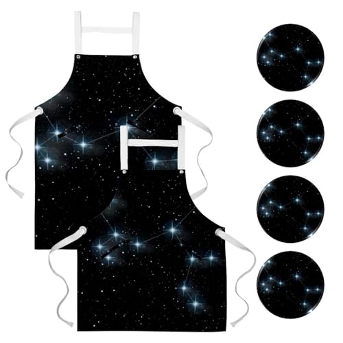 Tablier de serveuse imperméable et résistant pour restaurant et bistrot avec poches