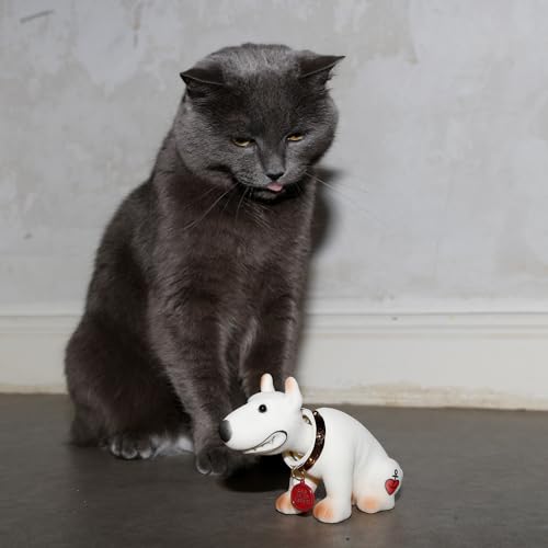 ASTRA Wackel-Bulli, witzige Bullterrier Figur mit Wackel-Kopf, Kleiner Pitbull als Geschenkidee für Hamburg & St. Pauli Fans, lustige Hundefigur, 10 x 14 x 5 cm groß