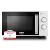 CASO MG 25 Ecostyle Ceramic - Testsieger Haus & Garten Test, Mikrowelle mit Grill, größere Nutzfläche dank CASOTEK Boden, 25 Liter, Garen auf zwei Ebenen, Silber, Edelstahl