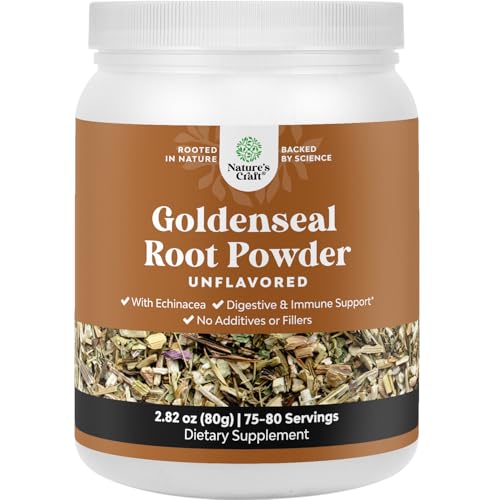 Goldenseal Root and Echinacea Powder - Premium Herbal Blend for Immune Support - USA Manufactured - Promotes Digestive Health - Mix Easily in Teas Smoothies & Recipes - 80 grams - 1 Pack