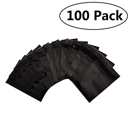 100 Pack Smell Proof Bags 3x4 inch, Resealable Mylar Bags Food Safe Material