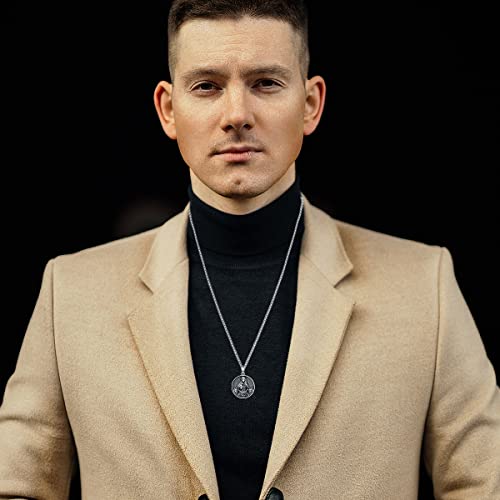 Seiyang Sterling Silver Viking Necklace Norse Jewelry Gift for Men Women with 2mm 22+2 IN Rolo Chain (with Gift Box)4