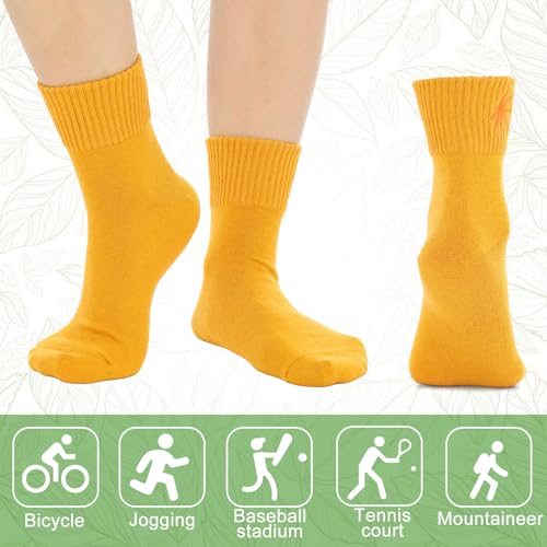 Image of Eurzom 10 Pairs Socks Womens Crew Elastic Ankle Length Cotton Socks Aesthetic Cute Lightweight Low Cut Gifts for Women