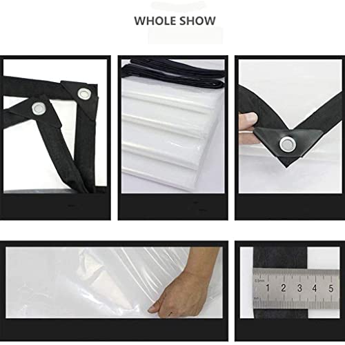 Lona transparente 2x1m con ojales impermeable y resistente de polietileno para exterior 5