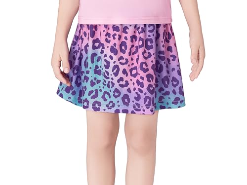 Trendy Girl Skort - Multicolored Leopard Print Summer Skirts with Shorts Size 6-164