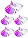 5 Pack Sun Visors Cap Clear Hats for Women Men Uv Protection Hat Reflective Sport Transparent Visors (Pink)
