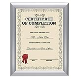 SnapeZo Certificate Frame 8.5x11 Inch, Silver 1