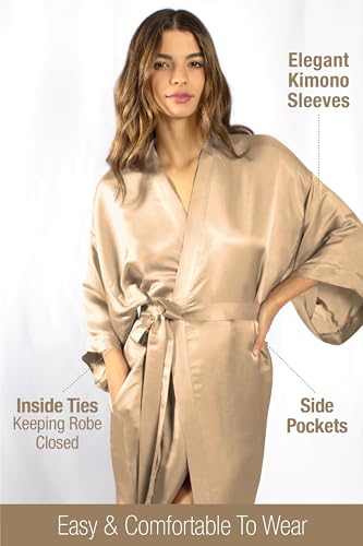 Image of Tara Sartoria Luxury Artisan Silk Kimono Robe for Women, Short, Washable, XS-4XL, Oprah Daily 2025