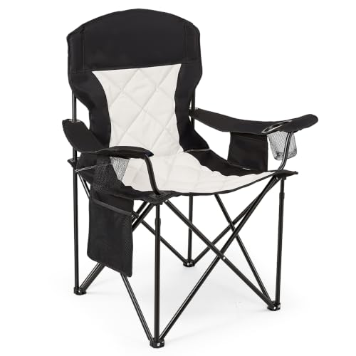 Silla de Camping Plegable Reforzada para Adultos, Acolchada, Capacidad 330 LBS, HAPUDAU HC2601