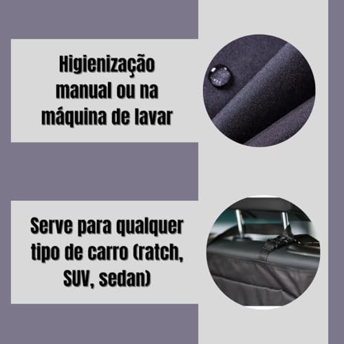 Tapete Capa Automotivo para Pets Impermeável Resistente Fácil Limpeza Proteção Dos Bancos Traseiros
