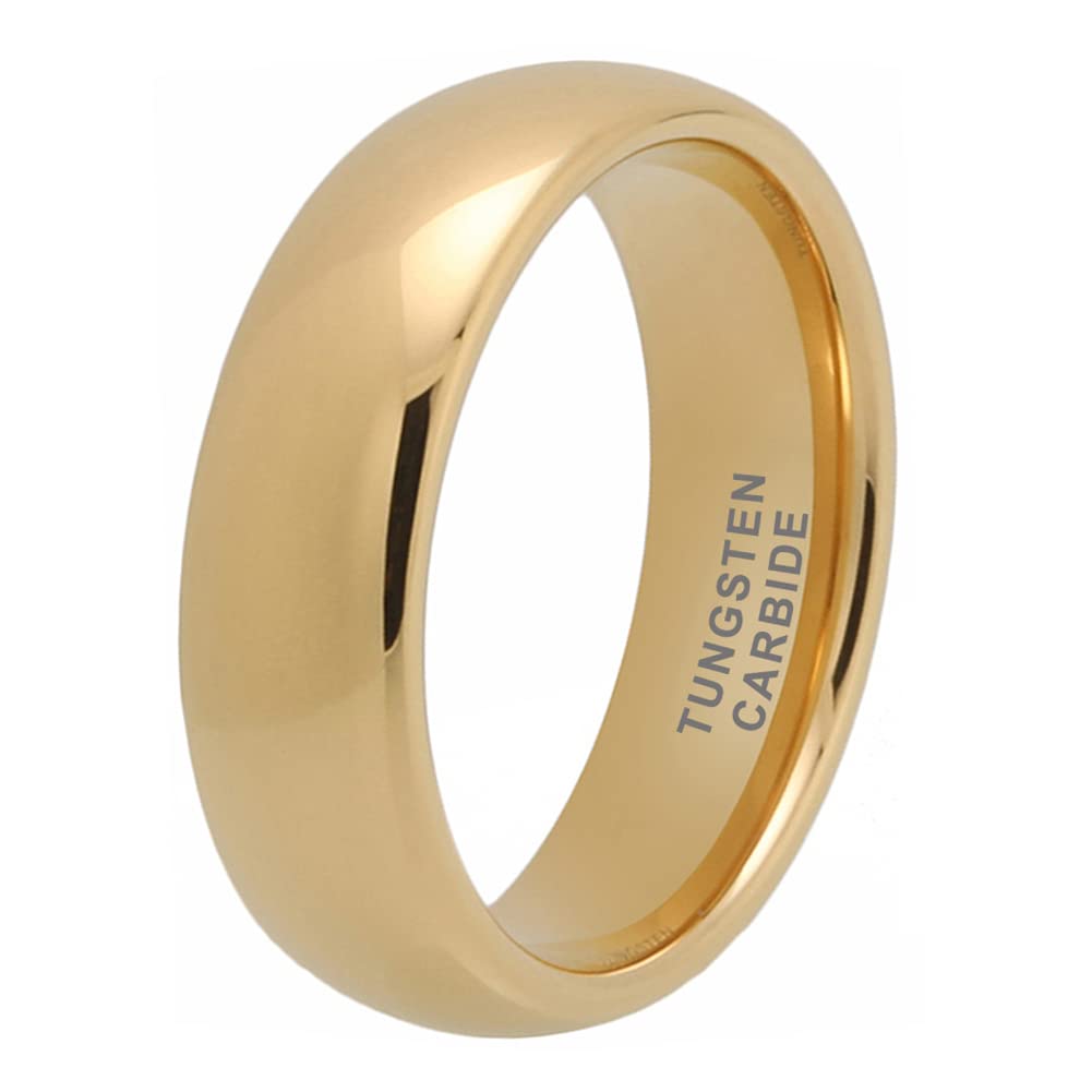 TUTISS 3mm 4mm 5mm 6mm 7mm 8mm 10mm Silver/Gold Tungsten Rings for Men Women Couple Fashion Jewelry Engagement Wedding Bands Domed Polished Comfort