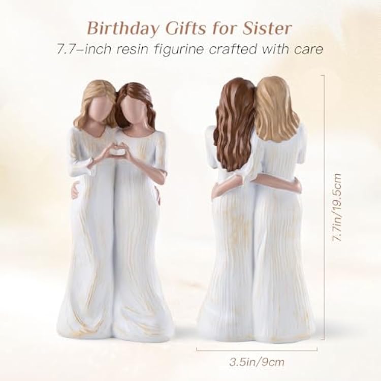 Storieme Sister Figurines - Best Friends Gifts for Women, Bestie Friendship Christmas & Birthday Gift