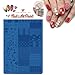 Christmas Nail Stamping Plate Funny Nails Stamping Set Striped Grid Snowflake Small Pattern Holiday Nail Stamping Plate Christmas Nail Stamper Kit for Women Girls DIY Salon