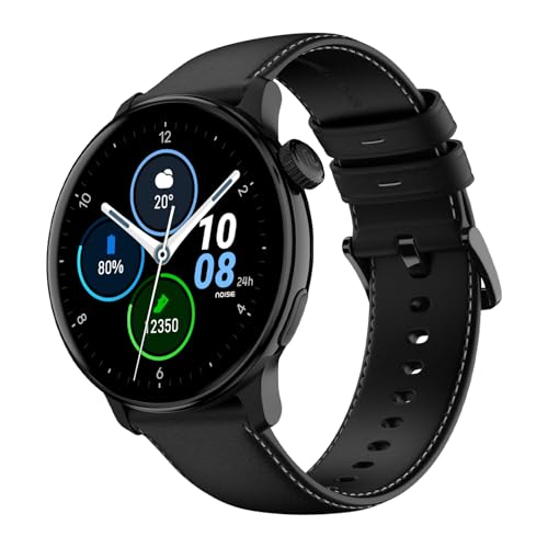 Image of Noise Pro 6R 1.46 inch AMOLED Smart Watch, 1000 NITS, Powered by AI Pro, Built-in GPS, Strava Integration, Stainless Steel Dial, Video Watch Faces, 3ATM, Emergency SOS, TWS Connectivity (Classic Black)