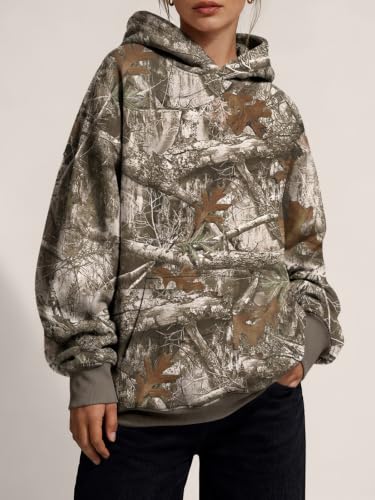 Image of Trendy Queen Women Oversized Hoodies Fall Outfits | Gentle Skin Feel, Aesthetic Drop Shoulder, Large Kangaroo Pocket, Seamless Daily Outfit Match