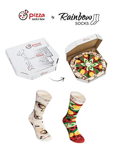 Chaussettes pizza Rainbow Socks style décontracté pour soirée canapé et week-end