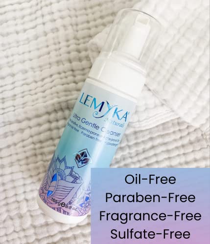 Lemyka Foaming Face Wash - Gentle, Hydrating For Eczema-Prone, Dry, Sensitive Skin, Natural Daily Facial Cleanser, Ph 5.5, Fragrance-Free, 5.8Oz #TOP3