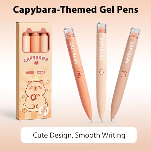 Bolígrafo gel retráctil capibara tinta negra 0.5 mm miniatura 5