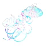 FRCOLOR クラゲハニカムオーナメント フィッシュランプ 置物 海の下の装飾 水族館ランプ 人魚の誕生日の装飾 海餅飾り 人工の水族館 人魚の装飾 装飾品 Colorful プラスチック